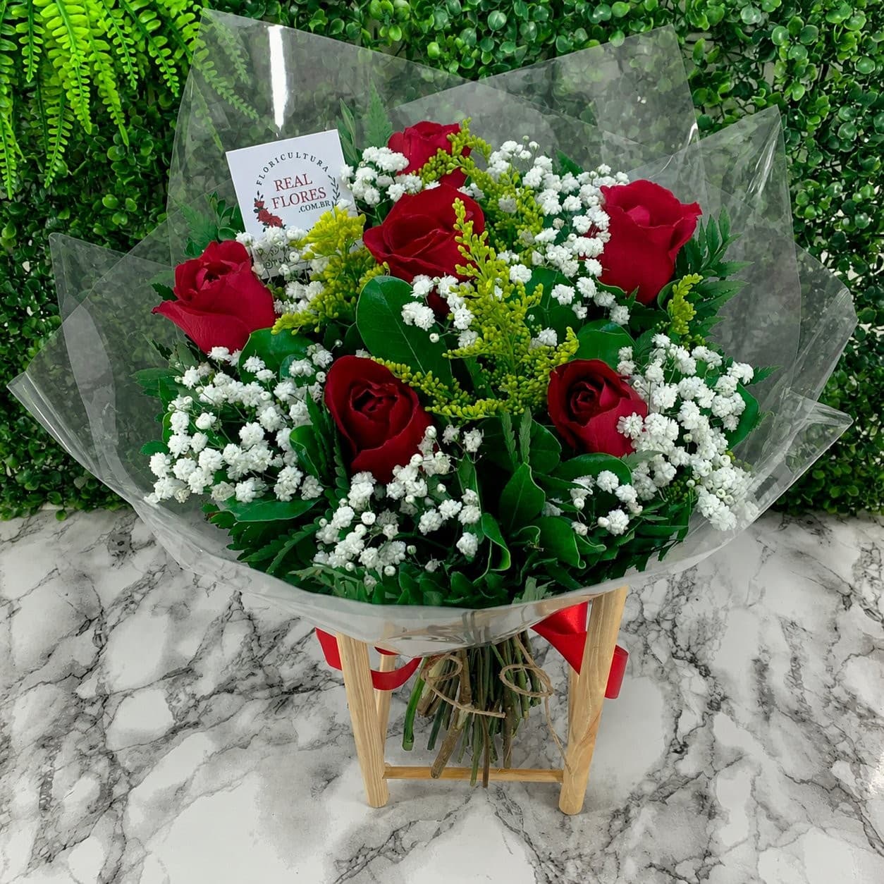 6 Rosas Vermelhas com Mosquito