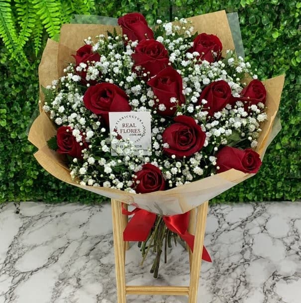12 Rosas Vermelhas Kraft Mosquito