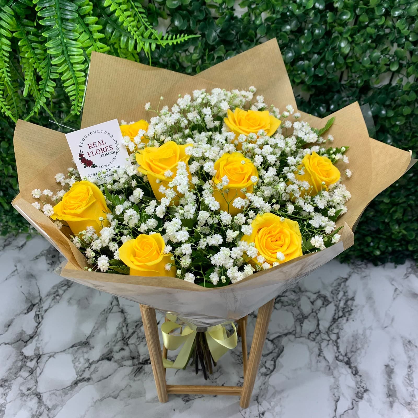 8 Rosas Amarelas Kraft Mosquito