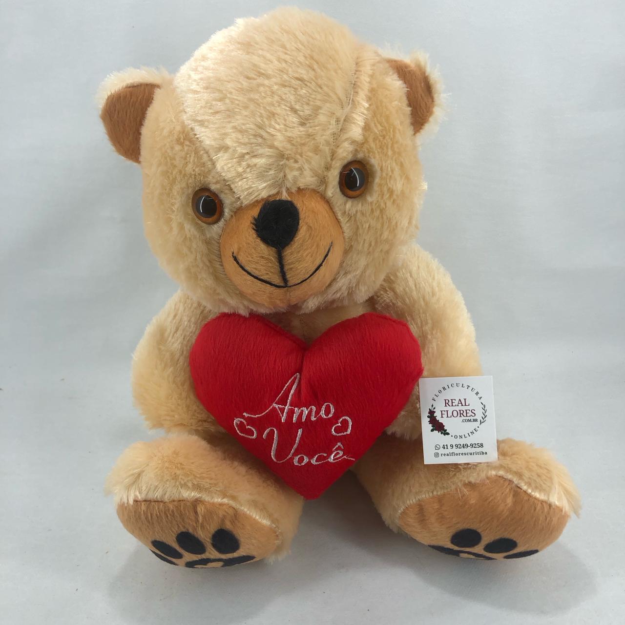 Urso médio "Amo você" 28cm