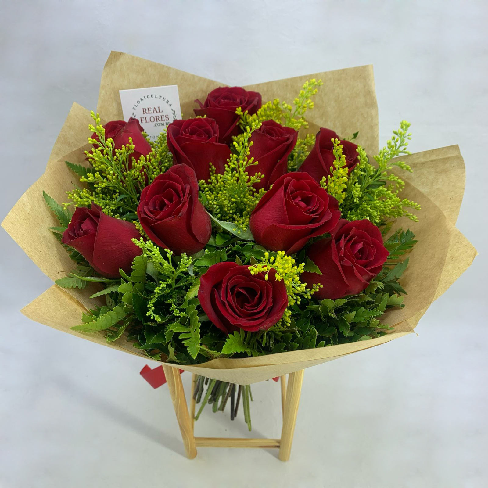 10 Rosas Vermelhas no Kraft