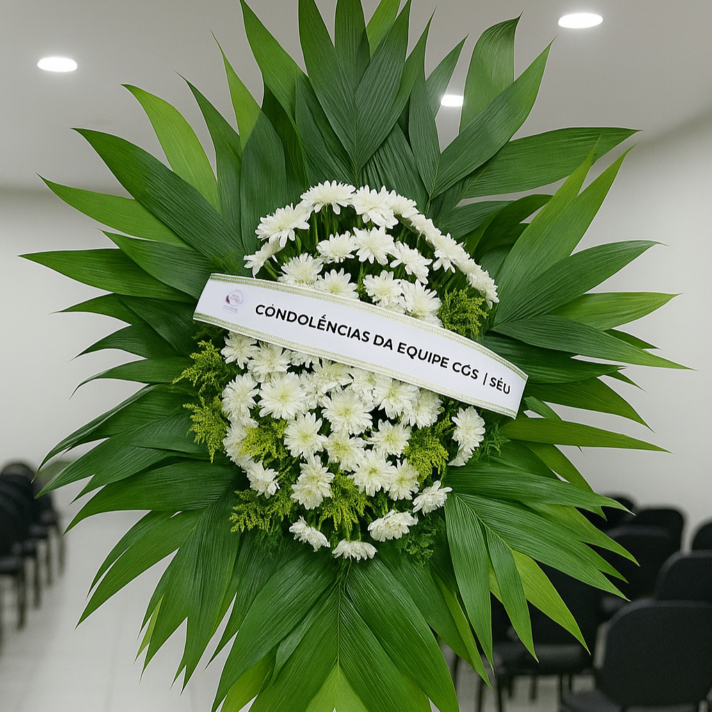 Coroa de Flores Brancas - M
